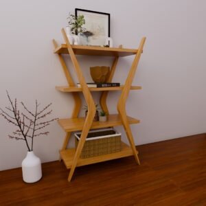 Handmade Geometric Wooden Bookshelf